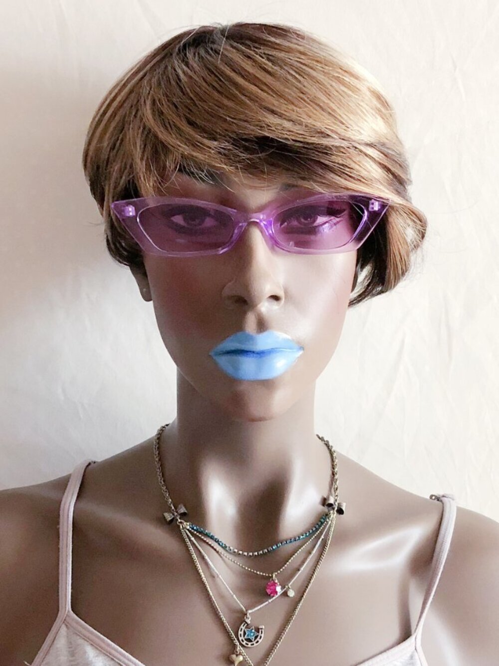 Purple Slim Cat Eye Sunglasses